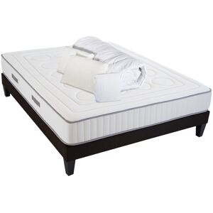 Olympe Ensemble 140x190 Matelas + Sommier Bois + Accessoires