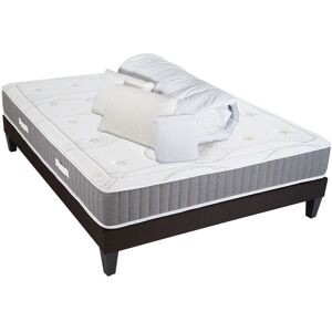 Olympe Ensemble 140x190 Matelas + Sommier Bois + Accessoires