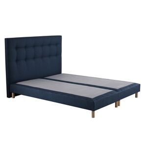 Nuit Celeste Sommier tapissier + tete de lit capitonnee Bleu 180x200