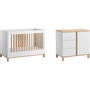 Vox Lit bebe 60x120 commode a langer blanc