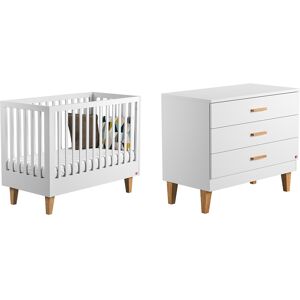 Vox Lit bebe 60x120 commode a langer blanc