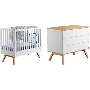 Vox Lit bebe 60x120 commode a langer blanc