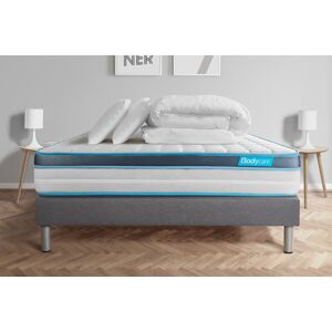 BODYCARE Pack matelas sommier kit 140x200 oreiller couette