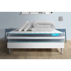 BODYCARE Pack matelas sommier kit 140x190 oreiller couette