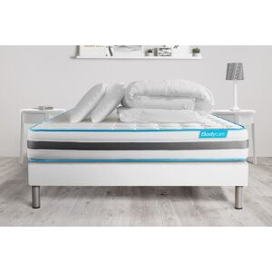 BODYCARE Pack matelas sommier kit 140x190 oreiller couette