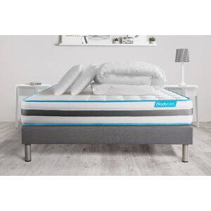 BODYCARE Pack matelas sommier kit 140x190 oreiller couette