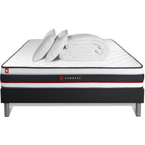 Somness Pack matelas sommier kit 160x200 oreiller couette