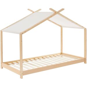 Baita Lit tente pin massif 90x190 sommier inclus bois clair