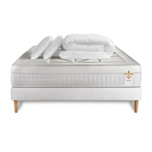 Litier Deluxe Pack matelas sommier kit 140x190 oreiller couette