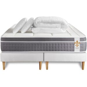 Litier Deluxe Pack matelas sommier 200x200 oreiller couette