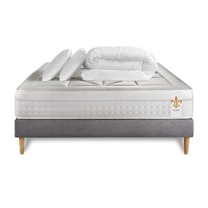 Litier Deluxe Pack matelas sommier 140x190 oreiller couette