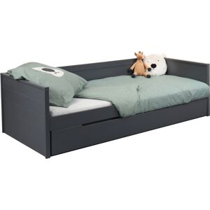 Nordic Factory Lit enfant avec tiroir gigogne gris 90x200