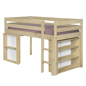 ID Kids Lit mi-hauteur combine bois massif 90x190 cm