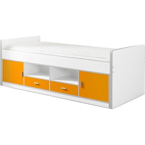 Vipack Lit capitaine 90x200 sommier inclus orange