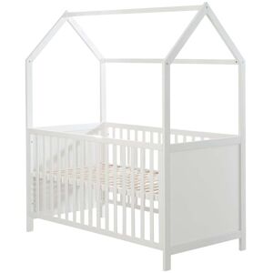 roba Lit cabane bebe 70x140 evolutif en bois blanc