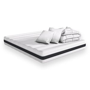 HBEDDING Matelas a ressorts ensaches 160x200 + couette + 2 oreillers