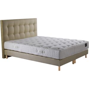 Nuit Celeste Ensemble tete de lit capiton Matelas ressorts sommier Jaune 180x200