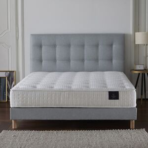 Nuit Celeste Ensemble tete de lit capiton Matelas ressorts sommier Bleu 160x200