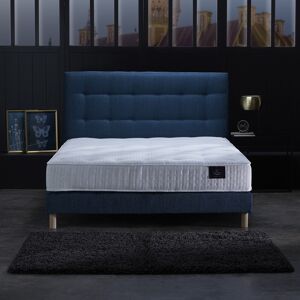 Nuit Celeste Ensemble Matelas ressorts ensaches + sommier Bleu marine 140x190