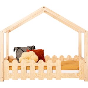 Tendresse de bebe Lit cabane 70x140 entree droite sommier inclus naturel