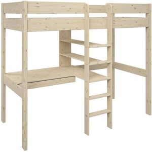 CAMIF Lit mezzanine en bois avec son fauteuil 90 x 190 cm naturel