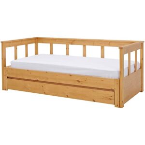 CAMIF Lit rangement extensible en bois Miel 90 x 200 cm