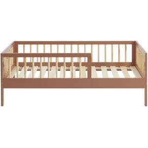 Drawer Cadre de lit pour enfant en bois massif 70x140cm terracotta