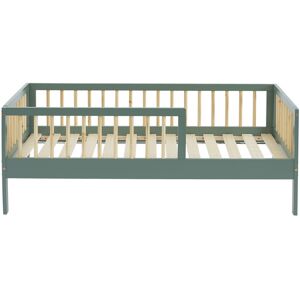 Drawer Cadre de lit pour enfant en bois massif 70x140cm vert