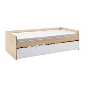 CAMIF Lit banquette gigogne en bois 90 x 190 cm bois/blanc