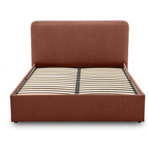 Best Mobilier Lit coffre en Tissu 140x190 terracotta