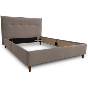 Best Mobilier Structure de lit en Velours 160x200 taupe