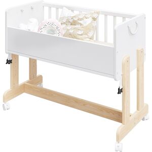 Premiers Moments Berceau Lit Cododo 5 en 1 en bois naturel 90x40cm - Matelas inclus