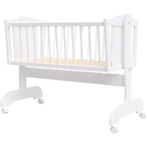 Premiers Moments Berceau bebe en bois blanc - 90x40 cm - Matelas Inclus