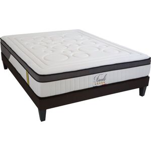 Bellecour Pack 140x200 Matelas + Sommier Bois + Alese anti punaise