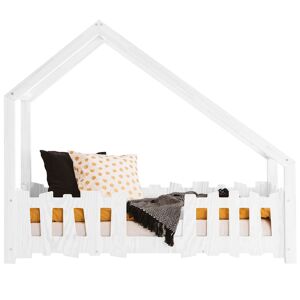 Tendresse de bebe Lit cabane 90x200 sommier inclus - Blanc