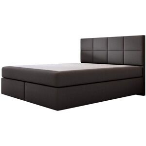 Trada Ensemble sommier et matelas en velours noir 200x200