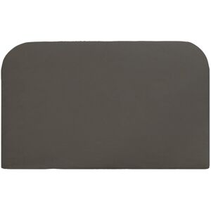 Decowood Tete de lit dehoussable en velours côtele gris fonce 140x110 cm