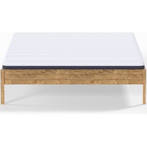 Homifab Pack lit 140x190 en bois massif + Matelas ressorts et Mousse HR