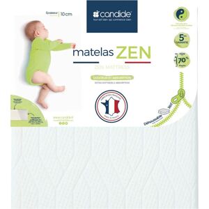 Candide Matelas Zen 360° Bebe Blanc Viscose 60x120cm