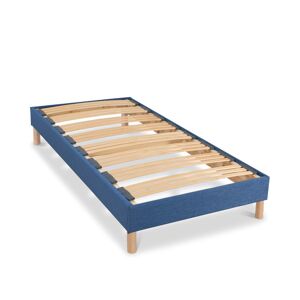 Bellecour Sommier a lattes en bois 90x200 Coloris bleu marine Livre en kit