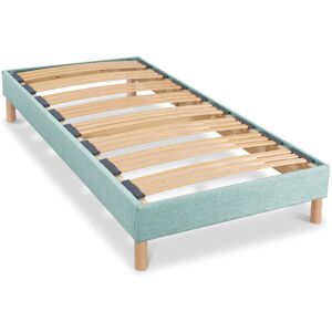 Bellecour Sommier a lattes en bois 90x190 Coloris Vert Pastel Livre en kit