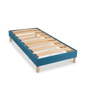 Bellecour Sommier a lattes en bois 90x190 Coloris Turquoise Livre en kit