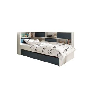 Nateo Concept Lit enfant avec rangement 90x19 Blanc et Bleu