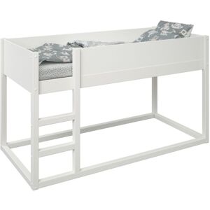 Alfred et Compagnie  Lit mi-hauteur reversible pin massif blanc 90x200