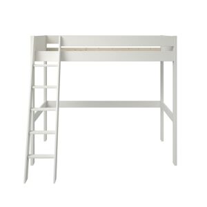 Alfred et Compagnie  Lit mezzanine pin massif blanc 90x200