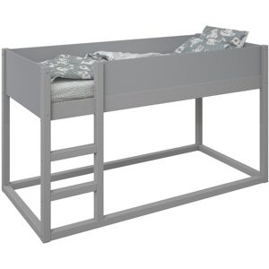 Alfred et Compagnie  Lit mi-hauteur reversible pin massif gris 90x200