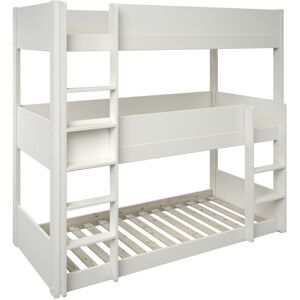 Alfred et Compagnie  Lit superpose triple en pin massif blanc 90x200