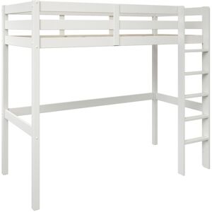 Alfred et Compagnie  Lit mezzanine pin massif blanc 90x200