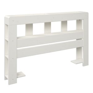 Alfred et Compagnie  Tete de lit palette pin massif blanc 120x200