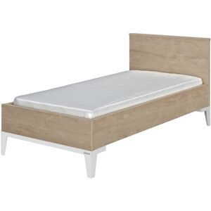 Galipette Lit bebe evolutif 70cm x 140cm effet bois chene blond & blanc + 2 pans